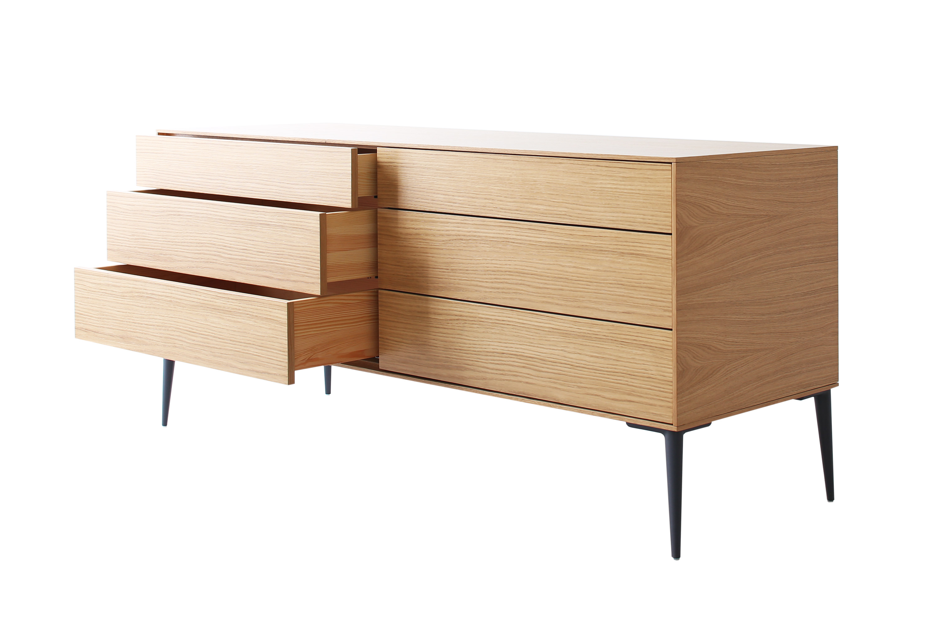 chest of drawers in oak from sofia bedroom collection
